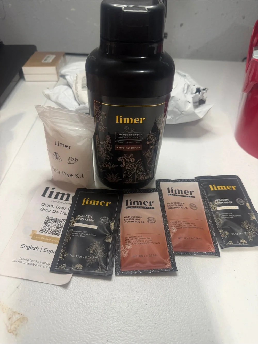 Limer 2.0 hair dye shampoo chestnut brown
